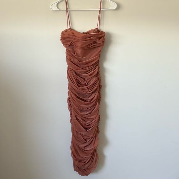 House of CB Sirene Midi Dress in Antique Rose Size: S - Picture 2 of 8